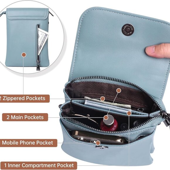 Crossbody Bags for Women Small Cell Phone Wallet Purse with Adjustable Strap Wom - Picture 2 of 6